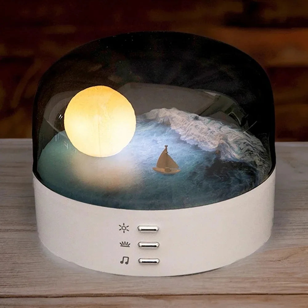 3-in-1 Moonlit Ocean Bluetooth Lamp